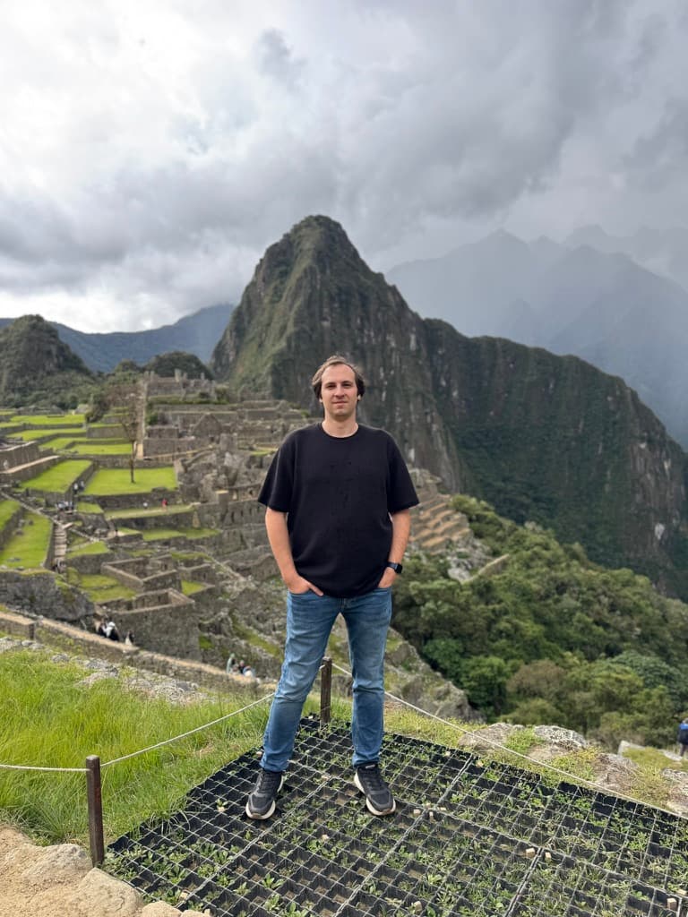 Alex, founder of AppBranch, at Machu Picchu